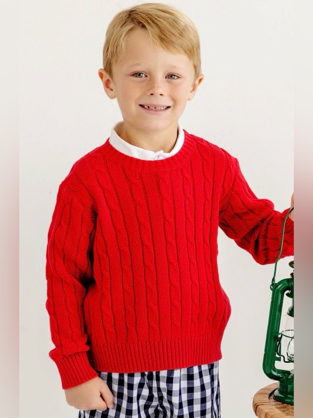 THE BEAUFORT BONNET COMPANY Crawford Crewneck (Unisex) in red size 3t